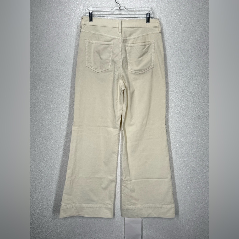 J Crew Corduroy Wide Leg High Waist Trouser Pants Cream Size 29 Style BT922 - Picture 4 of 10
